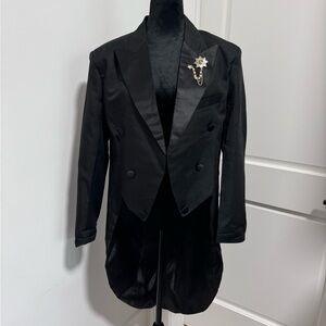 Tailcoat Suit Jacket Tuxedo Double Breast Swallow Tail Coat